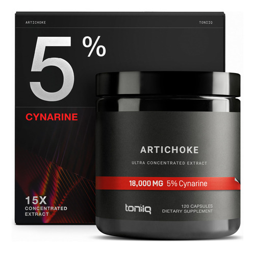 Cápsulas De Extrato De Alcachofra Toniiq 18000mg 120 Cápsula