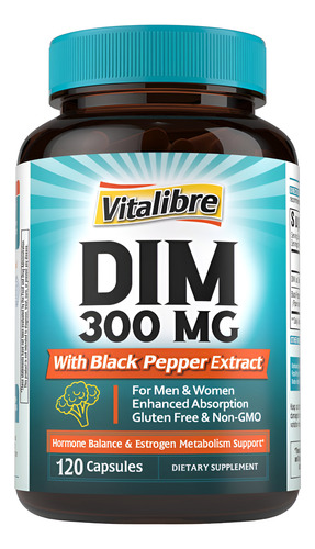 Suplemento Vitalibre Dim 300mg Com Extrato De Pimenta Preta