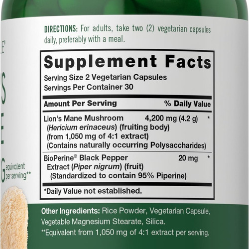 Cápsulas Carlyle Carlyle Lion"s Mane | 4200mg | 60 - Imagem 2