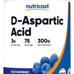 Suplemento Nutricost Ácido D-aspártico (daa) Em Pó 300g Azul