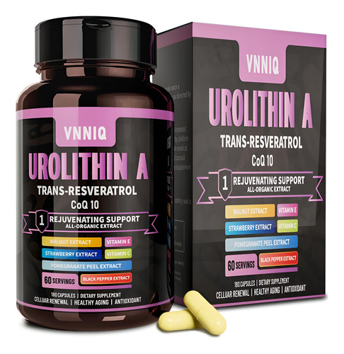 Suplemento Antienvelhecimento Vnniq 9 Em 1 Com Urolitina A E