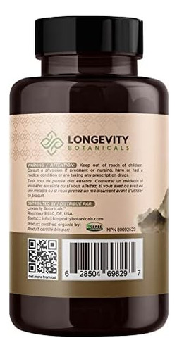 Cápsulas De Cogumelo Cordyceps Orgânico Longevity Botanicals - Imagem 20