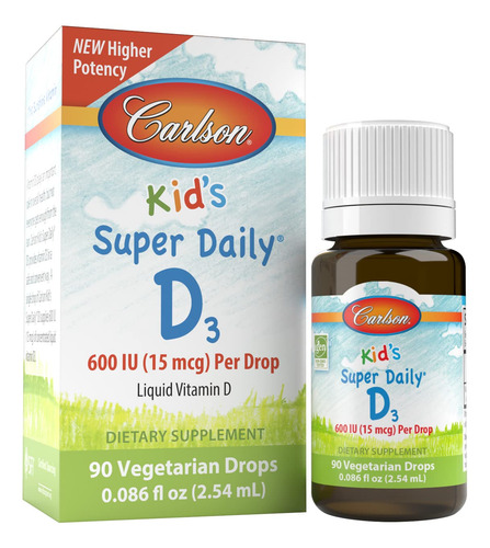 Suplemento De Vitamina D Carlson Kid"s Super Daily D3 15mcg