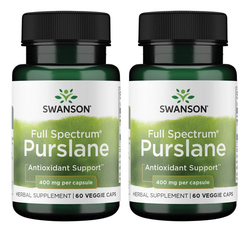 Swanson Purslane 400 Mg 60 Cápsulas Vegetais