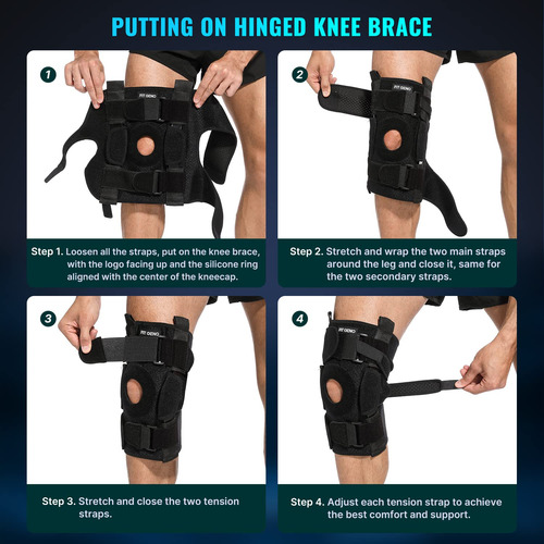 Joelheira Fit Geno Hinged Para Ruptura Do Menisco Com Estabi - Imagem 8