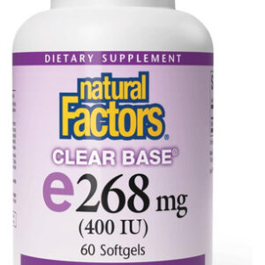 Natural Factors Vitamina E 400 Ui, 60 Cápsulas Gelatinosas