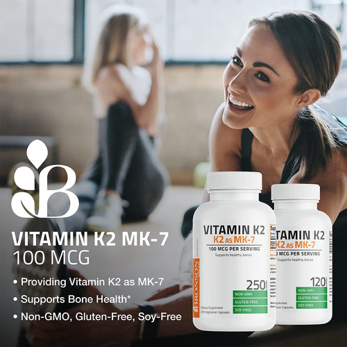 Suplemento De Vitamina K2 Bronson Como Mk-7 Menaquinona 100m - Imagem 3