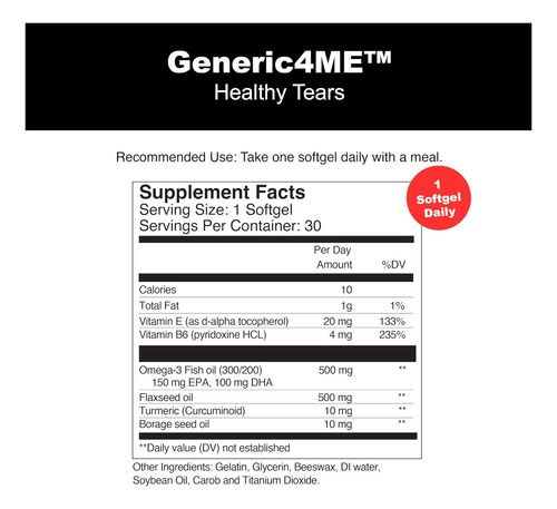Generic4me Lágrimas Saudáveis: Óleo Para Olho Seco Ocasional - Imagem 5
