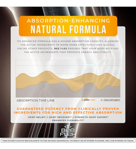 Suplementos Aura Vitamins Bee Flex Joint Support 60 Cápsulas - Imagem 4