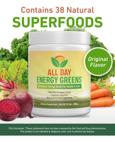 Suplemento De Mistura Em Pó Ivl All Day Energy Greens - Imagem 3