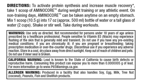 Allmax Nutrition Aminocore Bcaa 8g Bcaas 100% De Aminoácidos - Imagem 8