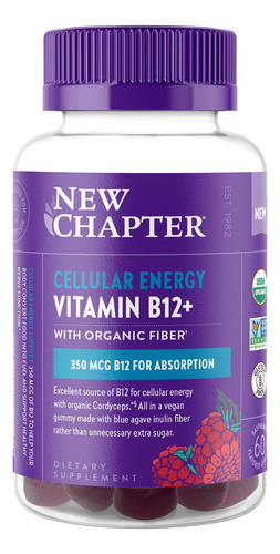 Suplemento New Chapter Organic Vitamin B12+ Gummies 60ct