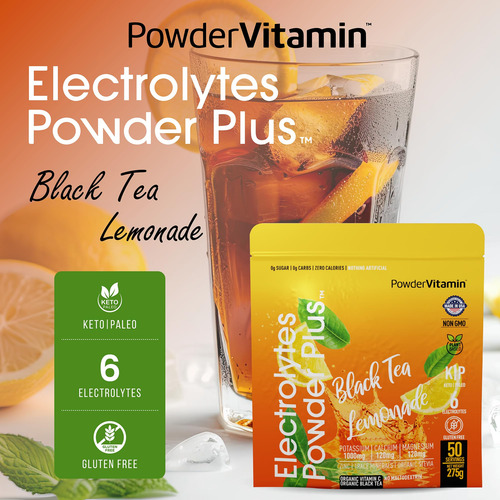 Eletrólitos Em Pó, Vitamina, Chá Preto, Limonada 275g - Imagem 2