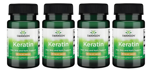 Suplemento De Queratina Natural Swanson Swanson 60 Cápsulas