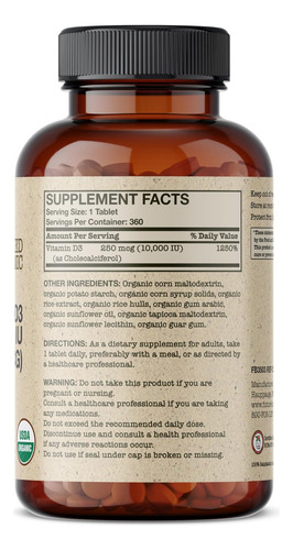 Futurebiotics Vitamina D3 10.000 Ui Para Ossos E Músculos - Imagem 2