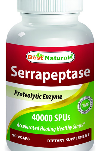 Naturals Serrapeptase 40000 Spus 90 Cápsulas Vegetais