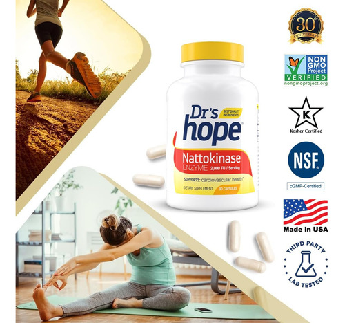 Suplemento Dr. Hope Nattokinase 2000 Fu Para A Saúde - Imagem 8