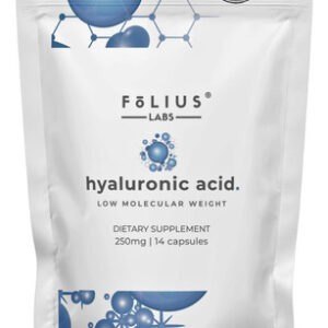 Cápsulas De Ácido Hialurônico Folius Labs 250mg 95% De Purez