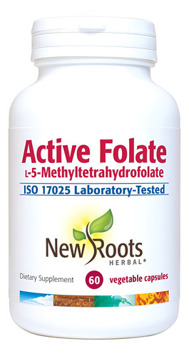 Suplemento De Folato Ativo New Roots Herbal 1000 Mg