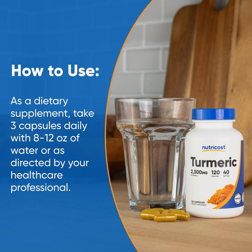 Nutricost Turmeric Curcumin With Bioperine And 95% Curcum... - Imagem 6