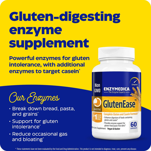 Enzymedica Glutenease, Enzimas Digestivas Para Intolerância - Imagem 3