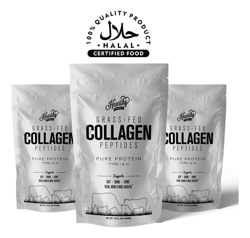 Colágeno Em Pó Hearthy Foods 500ml - 18g De Proteína Tipo Ha - Imagem 9