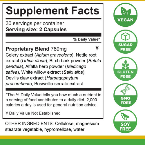 Suplemento Life Tones Uric Acid Support 60 Cápsulas - Imagem 4