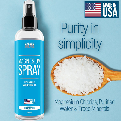 Spray De Magnésio Puro Magnum Solace - 12 Oz - Fabricado Em - Imagem 5