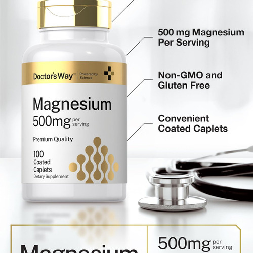 Suplemento De Magnésio Doctor"s Way 500mg | 100 Comprimidos - Imagem 2