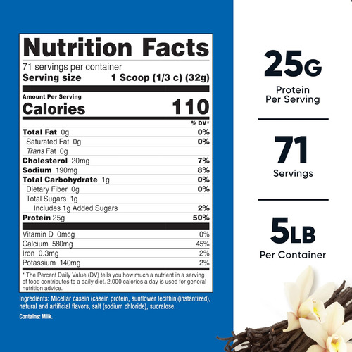 Proteína De Caseína Nutricost 5lb Baunilha - Caseína Micelar - Imagem 7