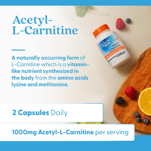 Suplemento Doctor"s Best Acetil-l-carnitina 60 Cápsulas Vege - Imagem 3