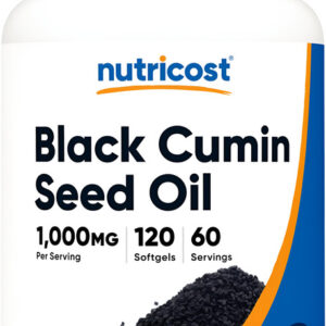 Óleo De Semente Preta Nutricost - 120 Cápsulas