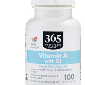 Suplemento 365 Da Whole Foods Market Vitamina A E D 400 Ui