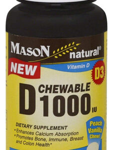 Comprimidos Mastigáveis De Vitamina D3 Mason Natural 1000