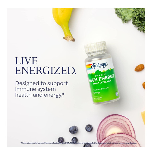 Solaray Multivitamínico De Alta Energia Uma Vez Ao Dia, E De - Imagem 3