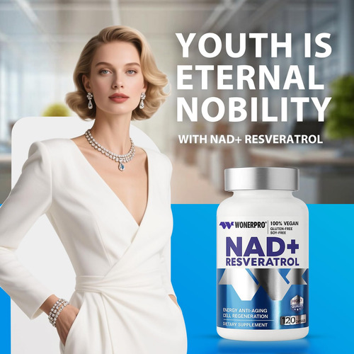 Suplemento Wonerpro Nad+ 1500 Mg Com Resveratrol E Vitamina - Imagem 2