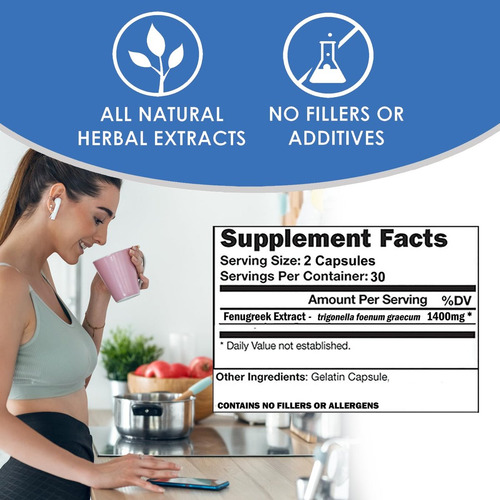 Vh Nutrition Feno-grego Vh Nutrition 1400mg | 60 Cápsulas - Imagem 6
