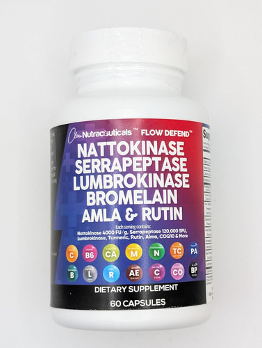 Premium Nattokinase 4000 Fu Serrapeptase Spu Lumbrokinase 12 - Imagem 6