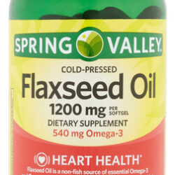 Óleo De Linhaça Spring Valley 1200 Mg, 200