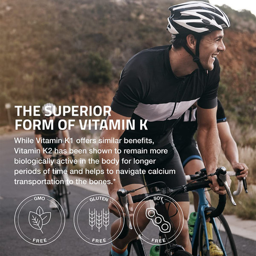 Suplemento De Vitamina K2 Bronson Como Mk-7 Menaquinona 100m - Imagem 4