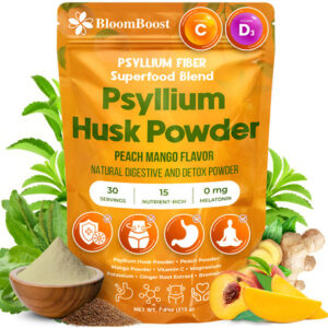 Suplemento Bloomboost Psyllium Husk Powder Tropical Flavor