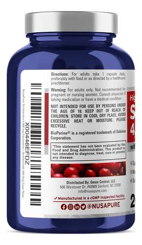 Extrato De Bagas De Schizandra Nusapure 4500 Mg, 200 Cápsula - Imagem 10