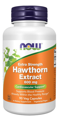 Now Foods Supplements, Extrato De Espinheiro 600 Mg, Força E