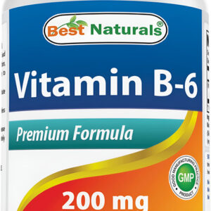 Vitamina B6 200mg Da Naturals Para Adultos - 120 Comprimidos