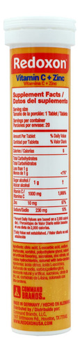 Suplemento Redoxon Vitamina C + Zinco 20 Comprimidos Eferves - Imagem 8