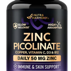 Nutraharmony Picolinato De Zinco 50mg - Suplemento Para Imun