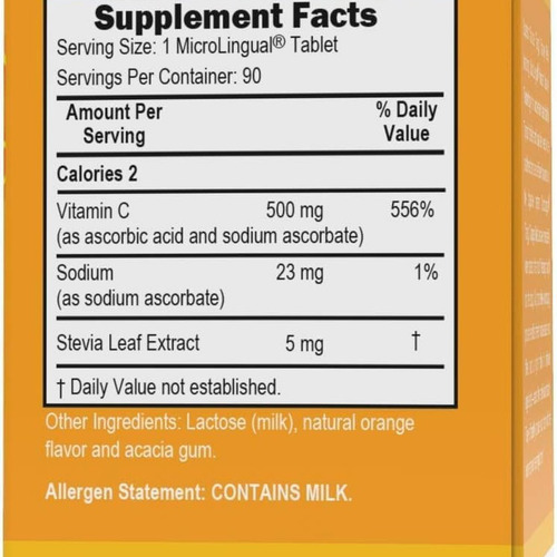 Vitamina C De Fonte Superior Derrete 500 Mg - 90 Comprimidos - Imagem 3