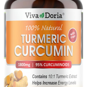 Viva Doria Cúrcuma E Gengibre, 1800mg, 120 Cápsulas