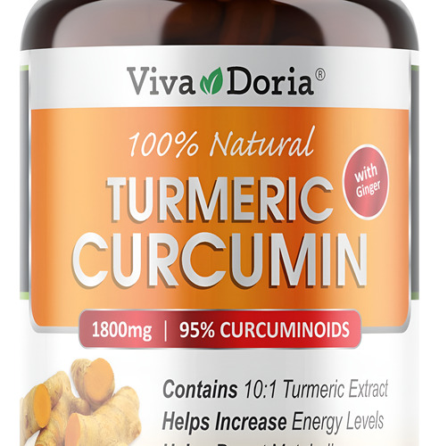 Viva Doria Cúrcuma E Gengibre, 1800mg, 120 Cápsulas