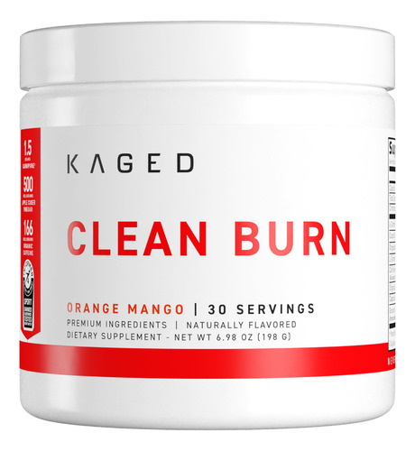 Suplemento Kaged Thermogenic Clean Burn Orange Mango 30 Serv